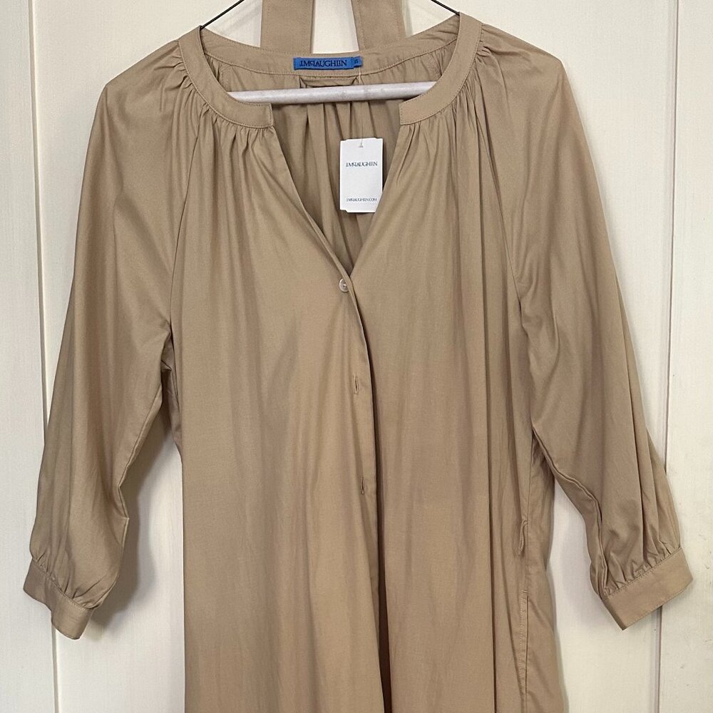 J.McLaughlin beige button down Maxi dress